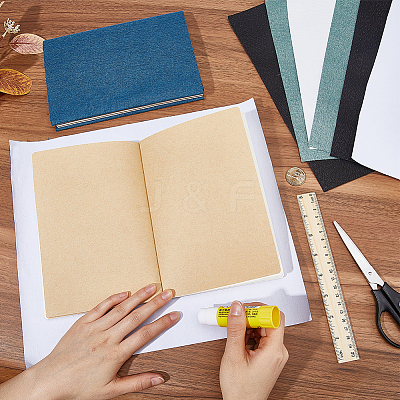 8 Sheets 4 Colors Linen Book Covers DIY-CP0010-67B-1