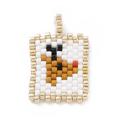 Christmas Theme Handmade MIYUKI Japanese Seed Loom Pattern Seed Beads PALLOY-MZ00060-02-1