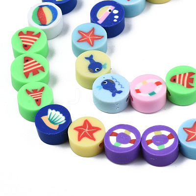 Handmade Polymer Clay Beads Strands CLAY-T020-04-1