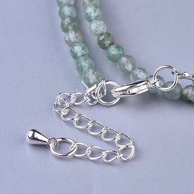 Natural Strawberry Quartz Beaded Necklaces NJEW-K114-A-A13-1