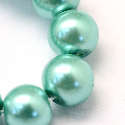 Baking Paint Glass Pearl Round Bead Strands X-HY-Q003-10mm-32-1