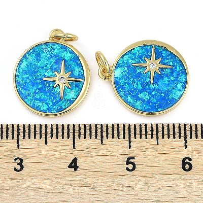 Rack Plating Brass Micro Pave Clear Cubic Zirconia Pendants KK-U032-18G-1