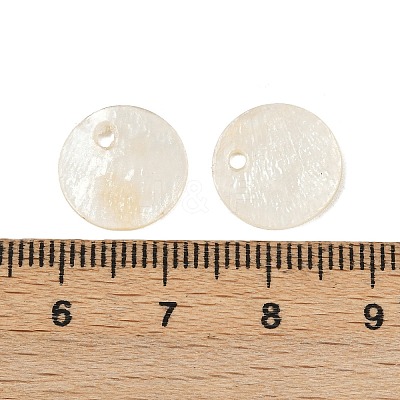 Natural Capiz Shell Disc Charms SHEL-HY0001-20A-1