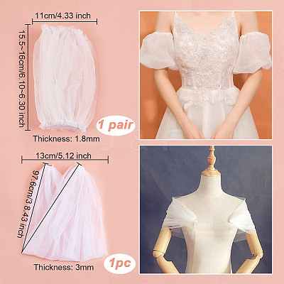 Detachable Polyester Wedding Dress Straps AJEW-OC0004-84-1