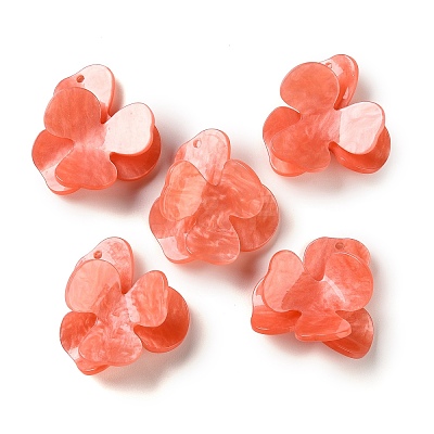 Opaque 3D Acrylic Pendants OACR-U007-02B-06-1