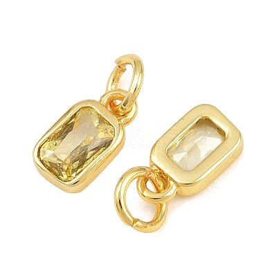 Brass Pave Cubic Zirconia Charms CU-CBA3D67-12G-10-1