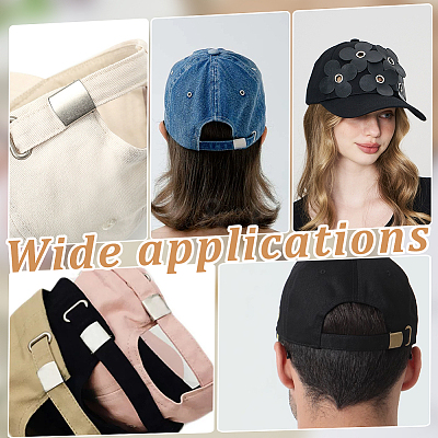 40Sets 5 Colors Iron Baseball Hat Cap Buckle Strap Clasp Clip Kit FIND-NB0005-36-1