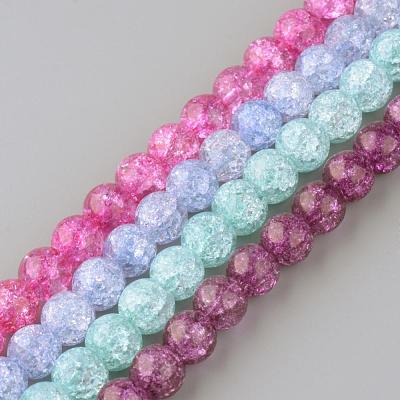 Synthetic Crackle Quartz Beads Strands GLAA-S134-8mm-M-1