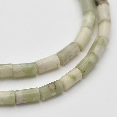 Column Natural Peace Jade Beads Strands G-N0153-65-1