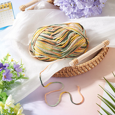 Polyester Fibers Knitting Yarn DIY-TADJ0002-005G-1