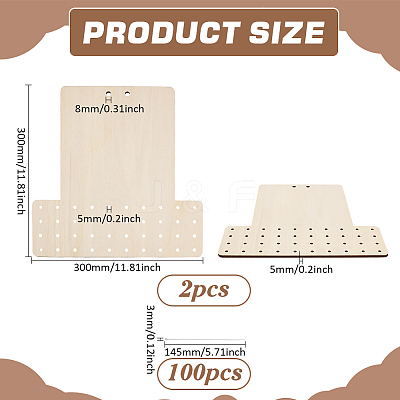 2Pcs Wood Wreath Boards DIY-FG0006-77C-1