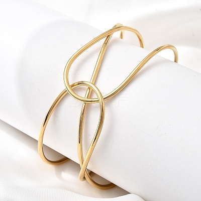 304 Stainless Steel Cuff Bangles for Women BJEW-Z150-01G-03-1
