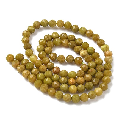 Natural Yellow Green Opal Beads Strands G-D306-A06-4mm-1