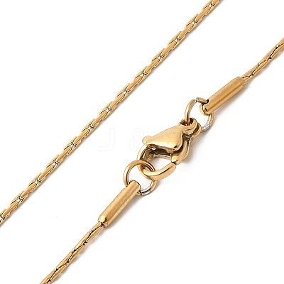 304 Stainless Steel Boston Chain Necklaces STAS-O053-16G-1