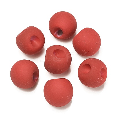Rubberized Acrylic Beads OACR-G012-05A-1