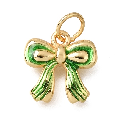Brass Enamel Pendants KK-G605-11G-02-1