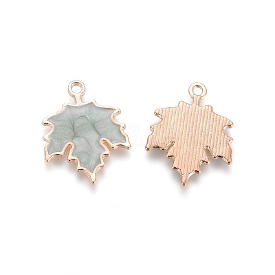 Golden Plated Alloy Enamel Pendants ENAM-L024-U01-G-1