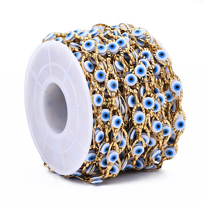 Ion Plating(IP) 304 Stainless Steel Textured Oval Cable Chains CHS-T003-33G-01-1