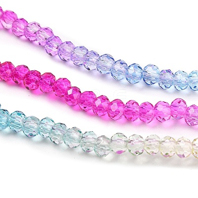 Transparent Painted Glass Beads Strands DGLA-A034-T1mm-A14-1