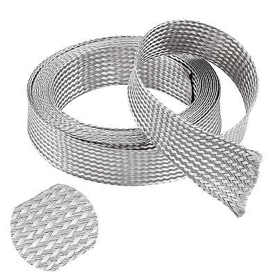 304 Stainless Steel Wire Braided Strap STAS-WH0044-114D-1