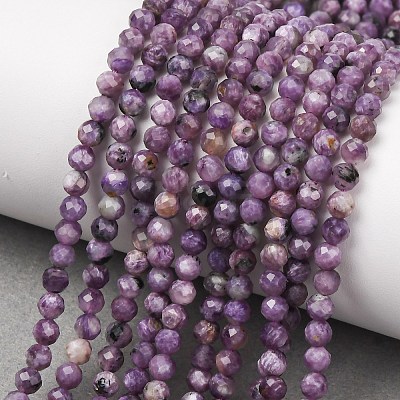 Natural Charoite Beads Strands GG-CBAA8F4-B09-4mm-A-1