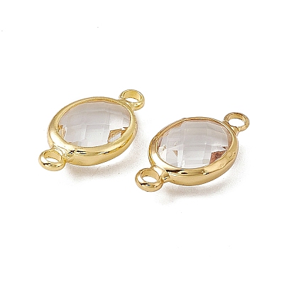 Transparent K9 Glass Connector Charms GLAA-A005-10G-03-1