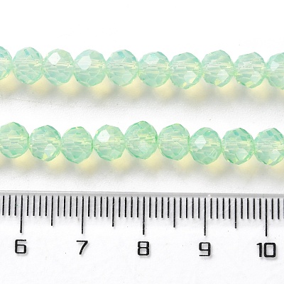 Baking Paint Transparent Glass Beads Strands DGLA-A034-J6MM-D02-1