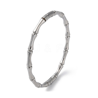 Rack Plating Brass Bamboo Stick Hinged Bangles BJEW-M039-06P-1