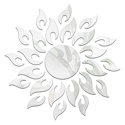 Sunflower Acrylic Mirrors Wall Stickers DIY-WH0167-49B-1