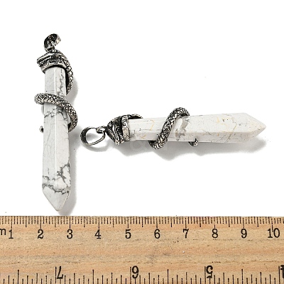 Natural Howlite Pointed Big Pendants G-F766-07AS-06-1