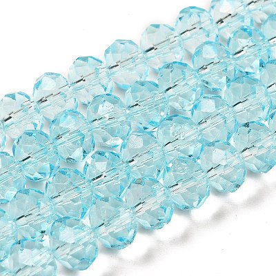Transparent Baking Paint Glass Beads X1-DGLA-A034-T8mm-D12-1