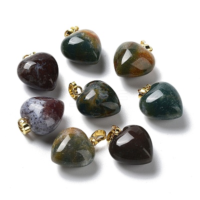 Natural Moss Agate Pendants G-I311-A08-G-1
