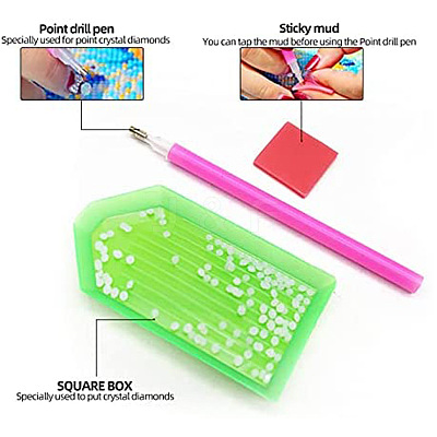 DIY Diamond Painting Hanging Woven Net/Web with Feather Pendant Kits LS-DIY-I084-06-1