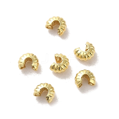 Brass Crimp Beads Covers X-FIND-Z039-13A-G-1