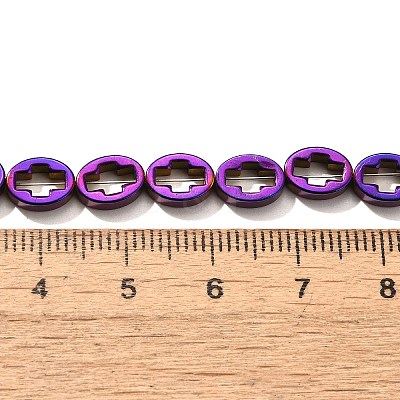 Electroplated Synthetic Non-magnetic Hematite Beads Strands G-L613-Z01-01C-1