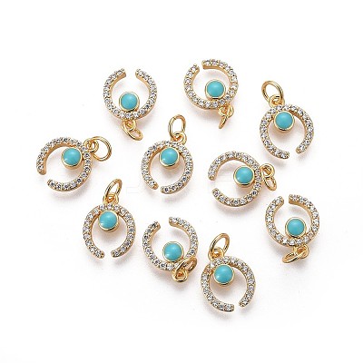 Brass Charms KK-F783-08G-1