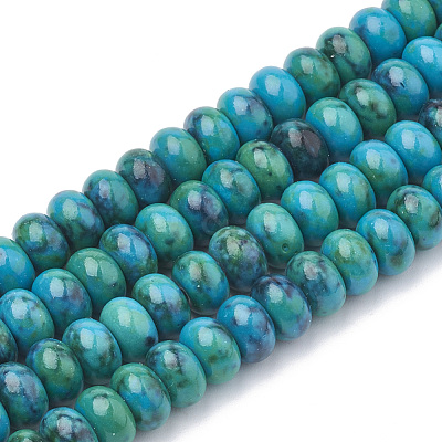 Natural Ocean white Jade Beads Strands G-R169-8x5mm-18-1