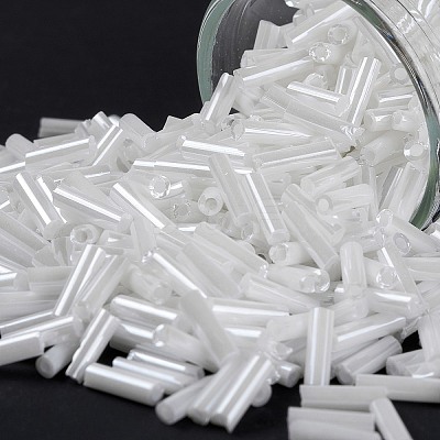Glass Bugle Beads GLAA-TAG0001-04-1
