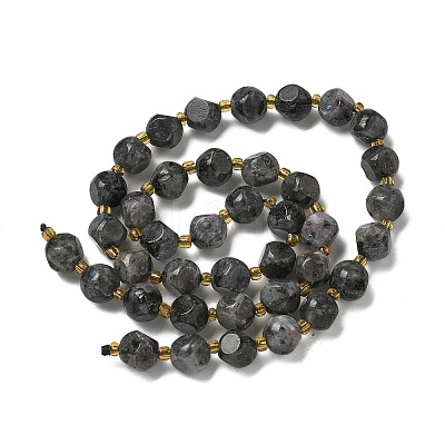 Natural Larvikite Beads Strands G-K387-A02-02-1