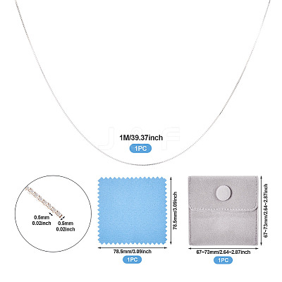 925 Sterling Silver Box Chains STER-TA0001-26-1