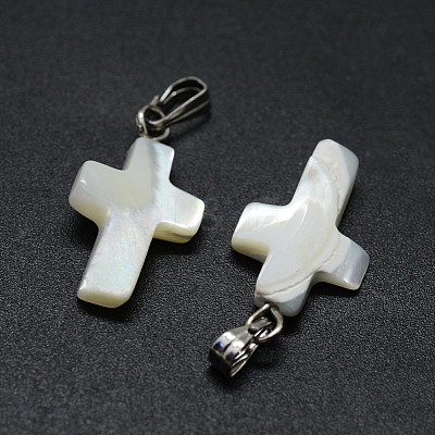Shell Pendants SSHEL-E565-A-02P-1