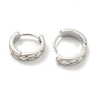 Brass Hoop Earrings EJEW-L211-010A-P-1