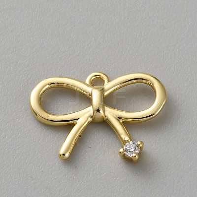 Brass Micro Pave Cubic Zirconia Pendants FIND-WH0817-162G-G-1