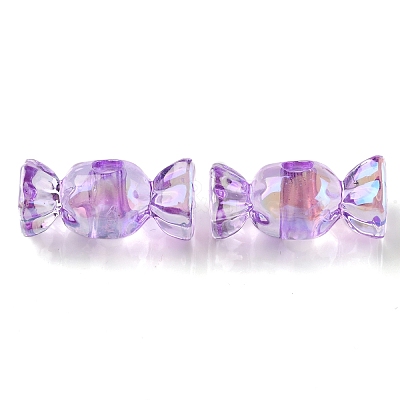 UV Plating Transparent Acrylic Beads OACR-K005-14-1