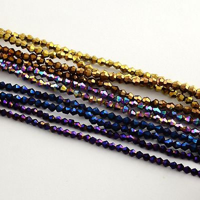 Electroplate Glass Bead Strands EGLA-R094-3mm-M1-1