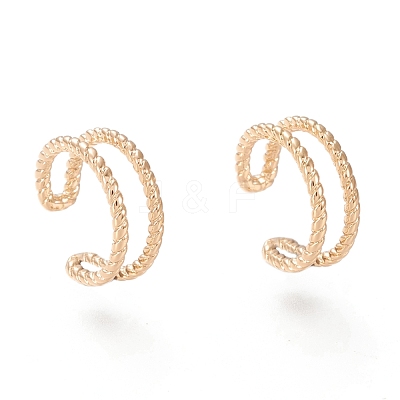 Brass Cuff Earrings EJEW-I249-18G-1