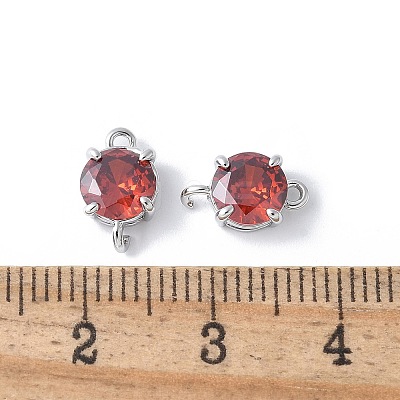 Brass Pave Cubic Zirconia Connector Charms LS-KK-F892-53P-09-1