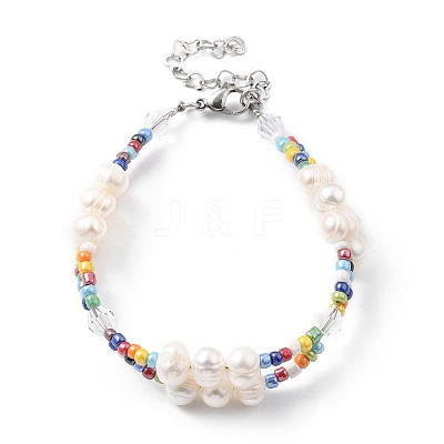 Multi-strand Bracelets BJEW-JB05492-03-1