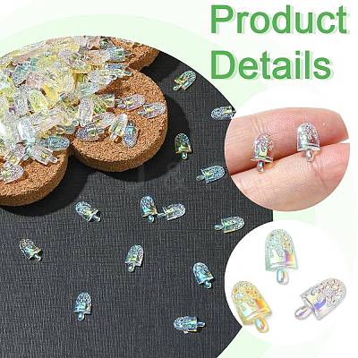 200Pcs Ice Cream Resin Cabochons MRMJ-CJ0001-20-1