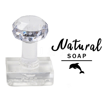Clear Acrylic Soap Stamps with Handle DIY-XCP0002-91F-1